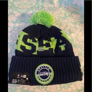 Unisex new era Seattle Seahawks one time removable Pom knit